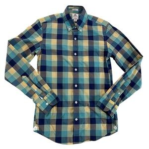 Thomas Mason Archive for J. Crew Slim Plaid Button Up Shirt Men's XS Cotton